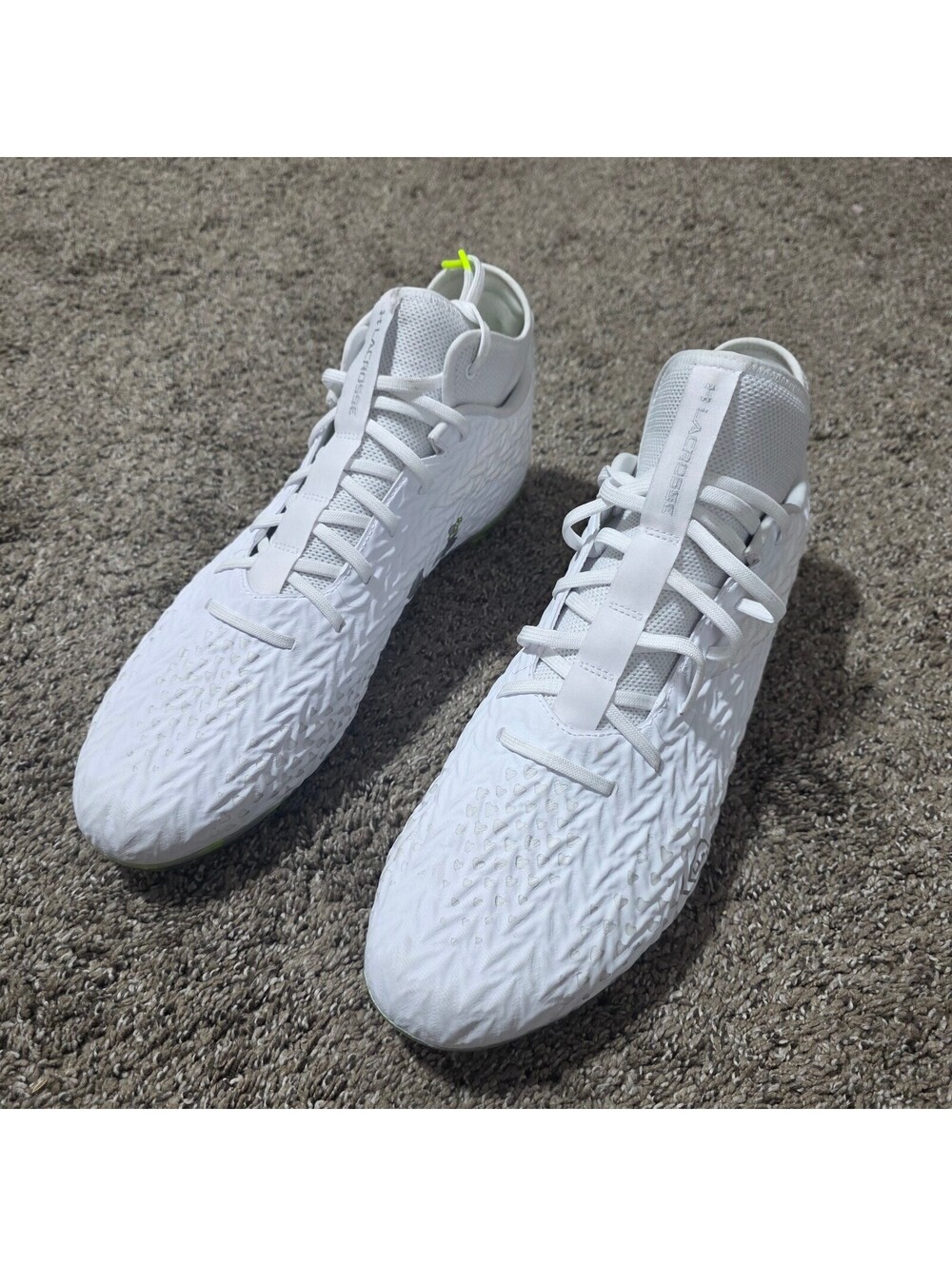 Under Armour Spotlight 4 MC Lacrosse Cleats Men's 15 White 3028705-100